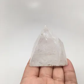 146.1 Grams Natural Handmade Gemstone Crystal Clear Quartz Pyramid India, D227