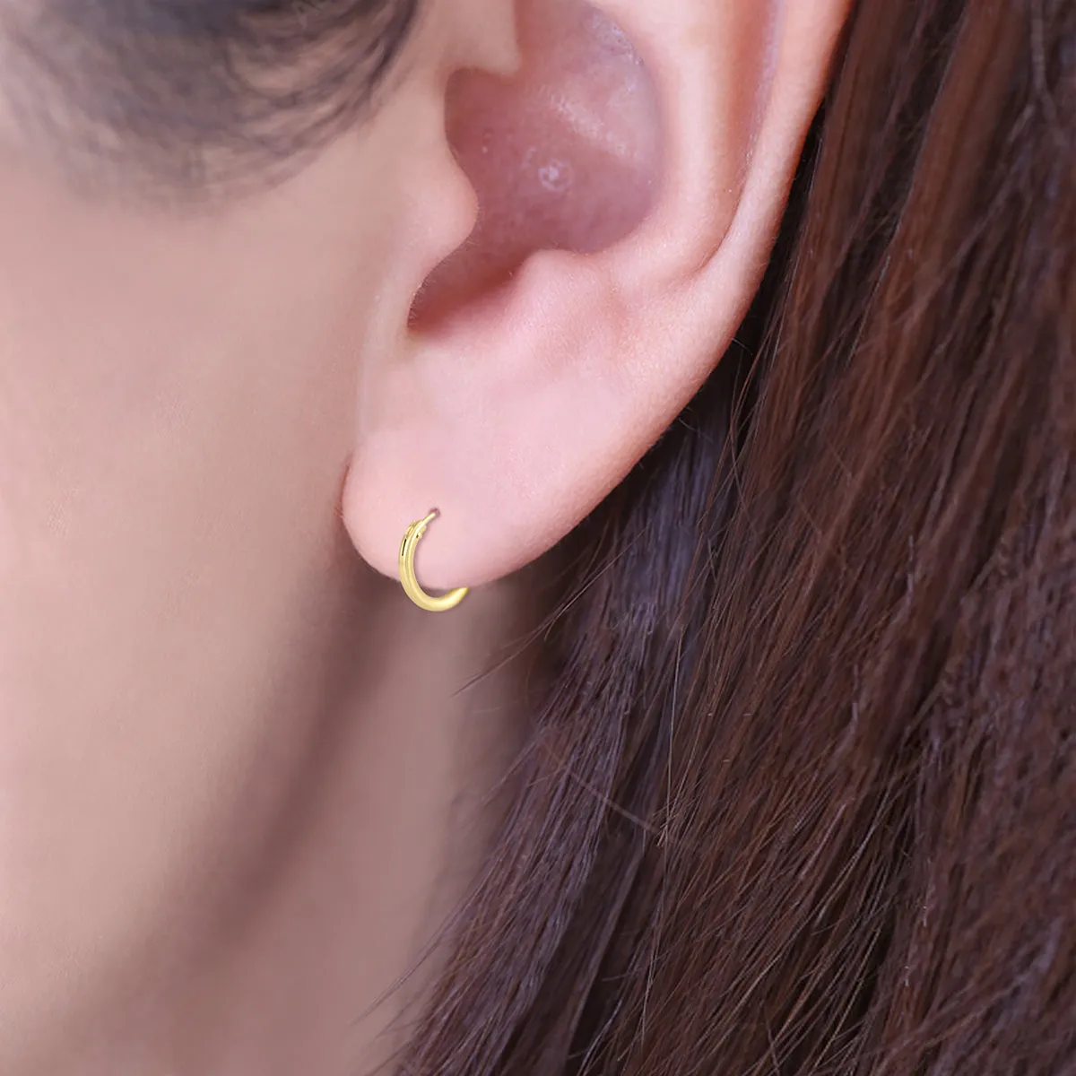 14K  Filled Hoop Earrings 12Mm