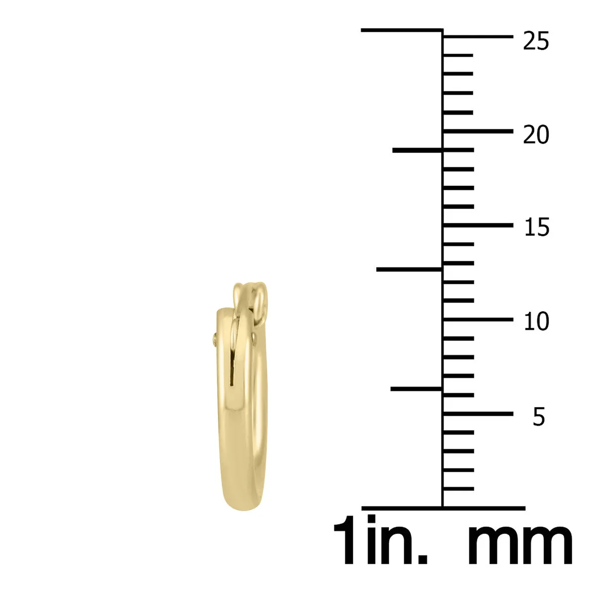 14K  Filled Hoop Earrings 12Mm