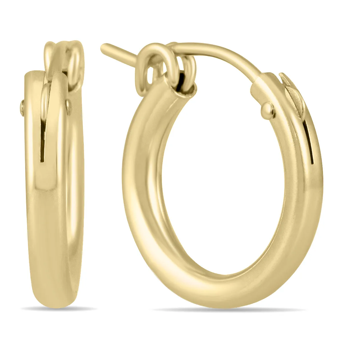 14K  Filled Hoop Earrings 12Mm