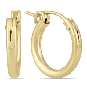 14K  Filled Hoop Earrings 12Mm