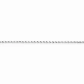 14K White Gold Diamond-Cut Rope Anklet