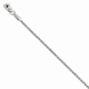 14K White Gold Diamond-Cut Rope Bracelet