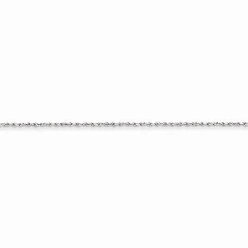14K White Gold Rope Chain Anklet
