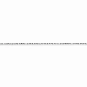 14K White Gold Rope Chain Anklet