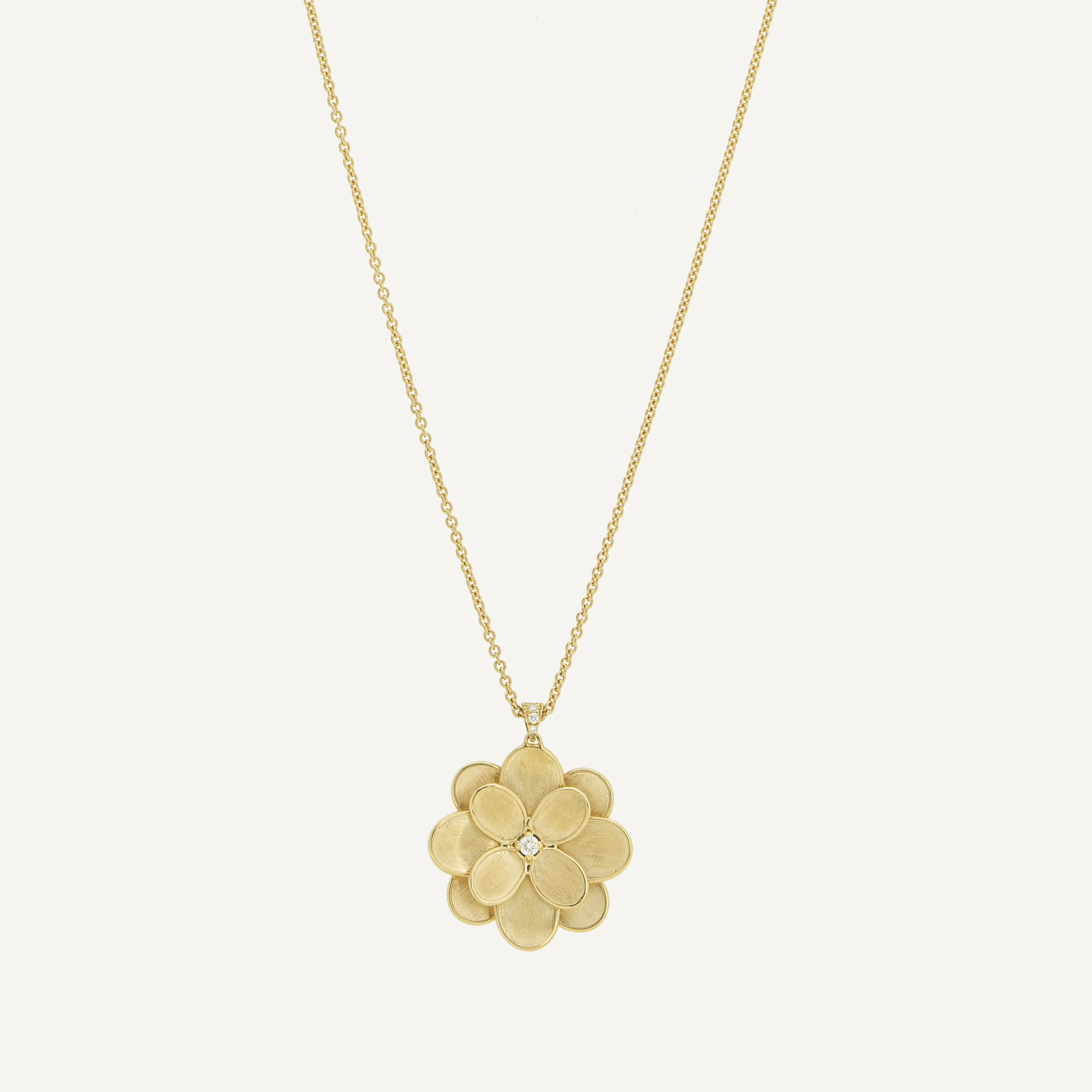 18K Yellow Gold Long Pendant Necklace
