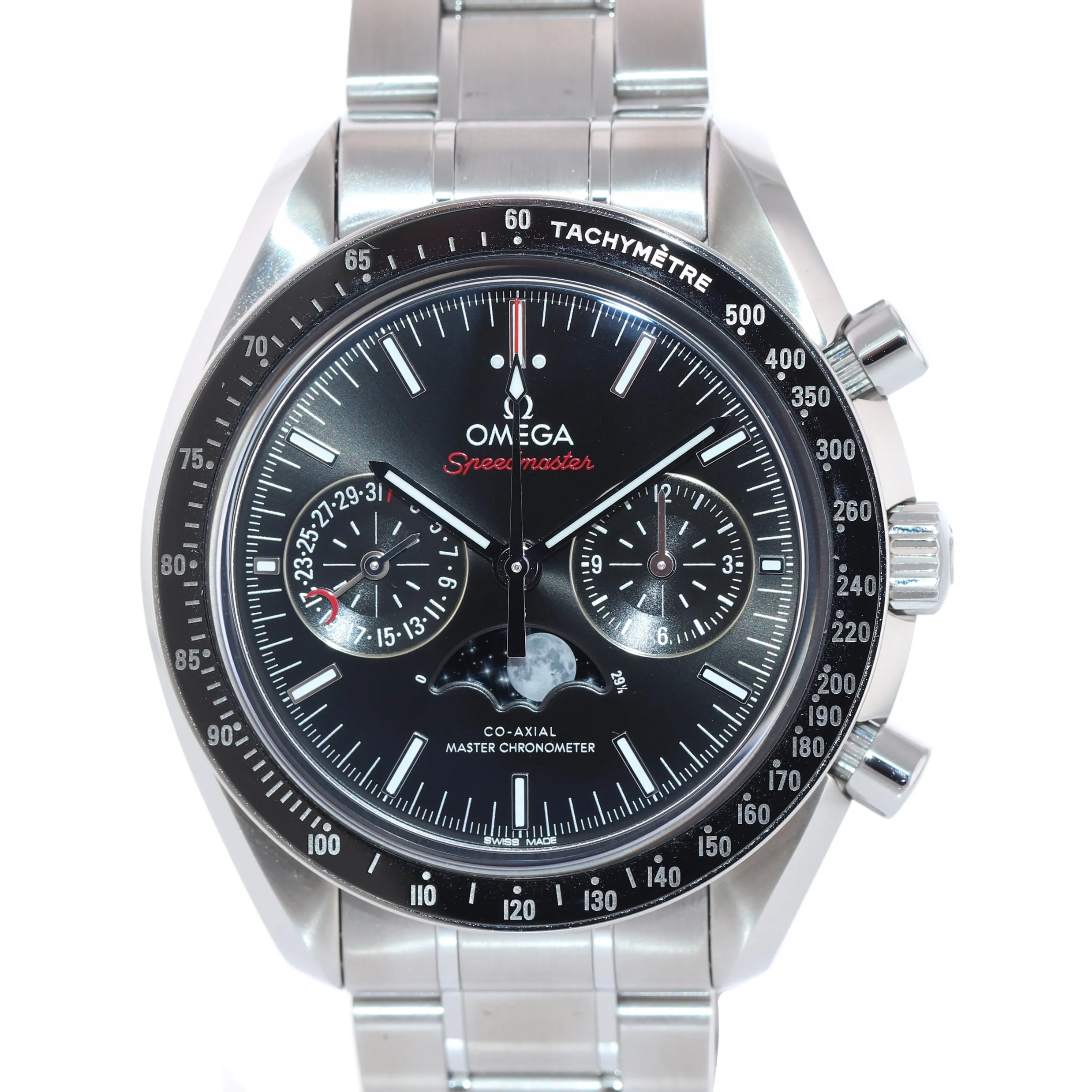 2021 NEW PAPERS Omega Speedmaster Moonphase 304.30.44.52.01.001 44mm Steel Watch