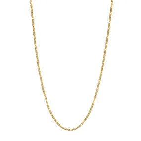 9ct Yellow Gold Box Twist Chain Necklace 40cm
