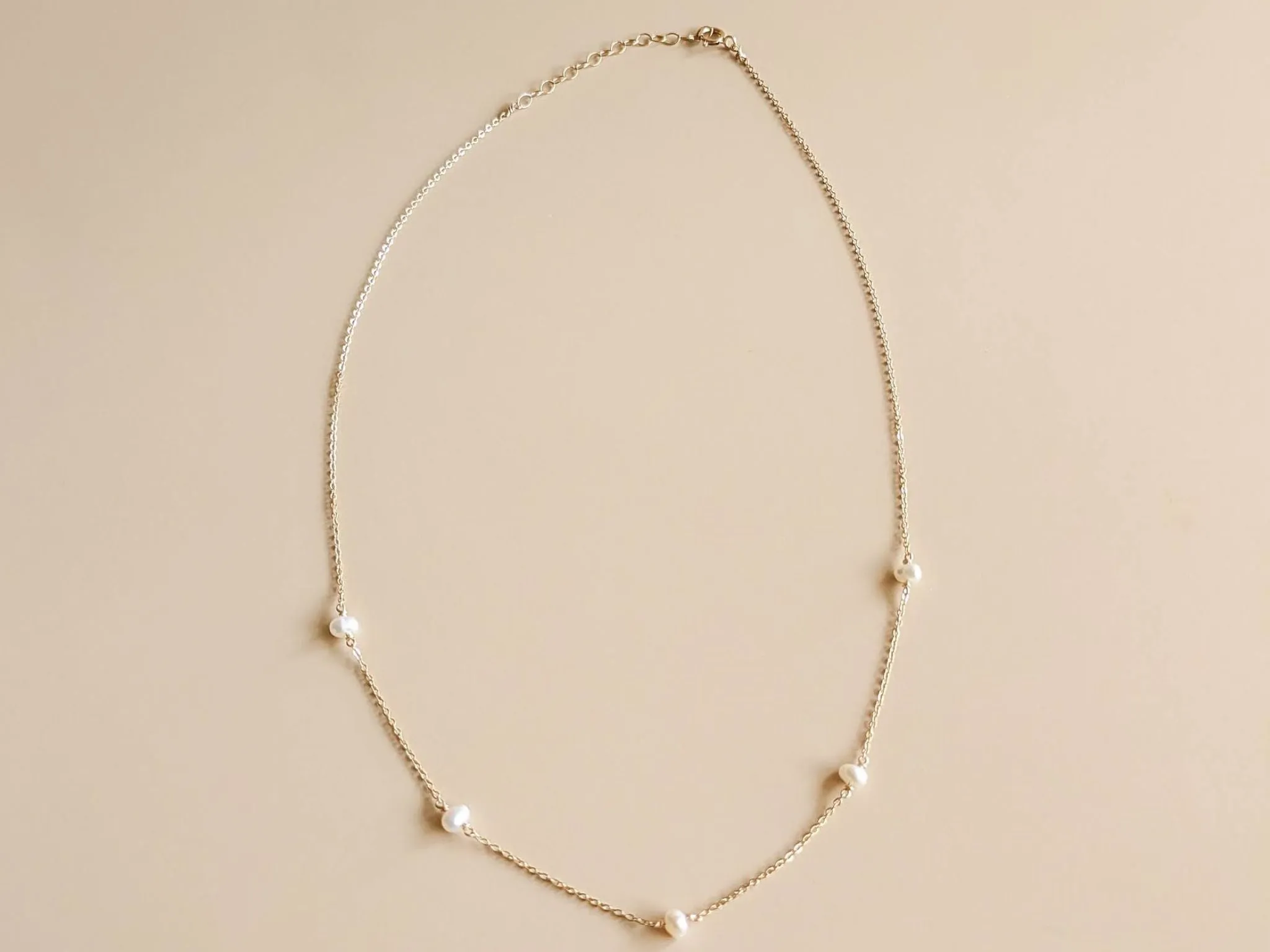 Adrienne Gold-Filled Pearl Necklace