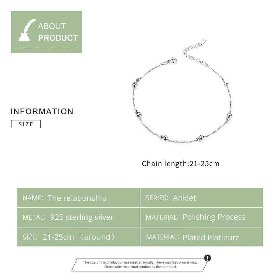 Anklet Charm Jewelry - Round Beads - SCT005
