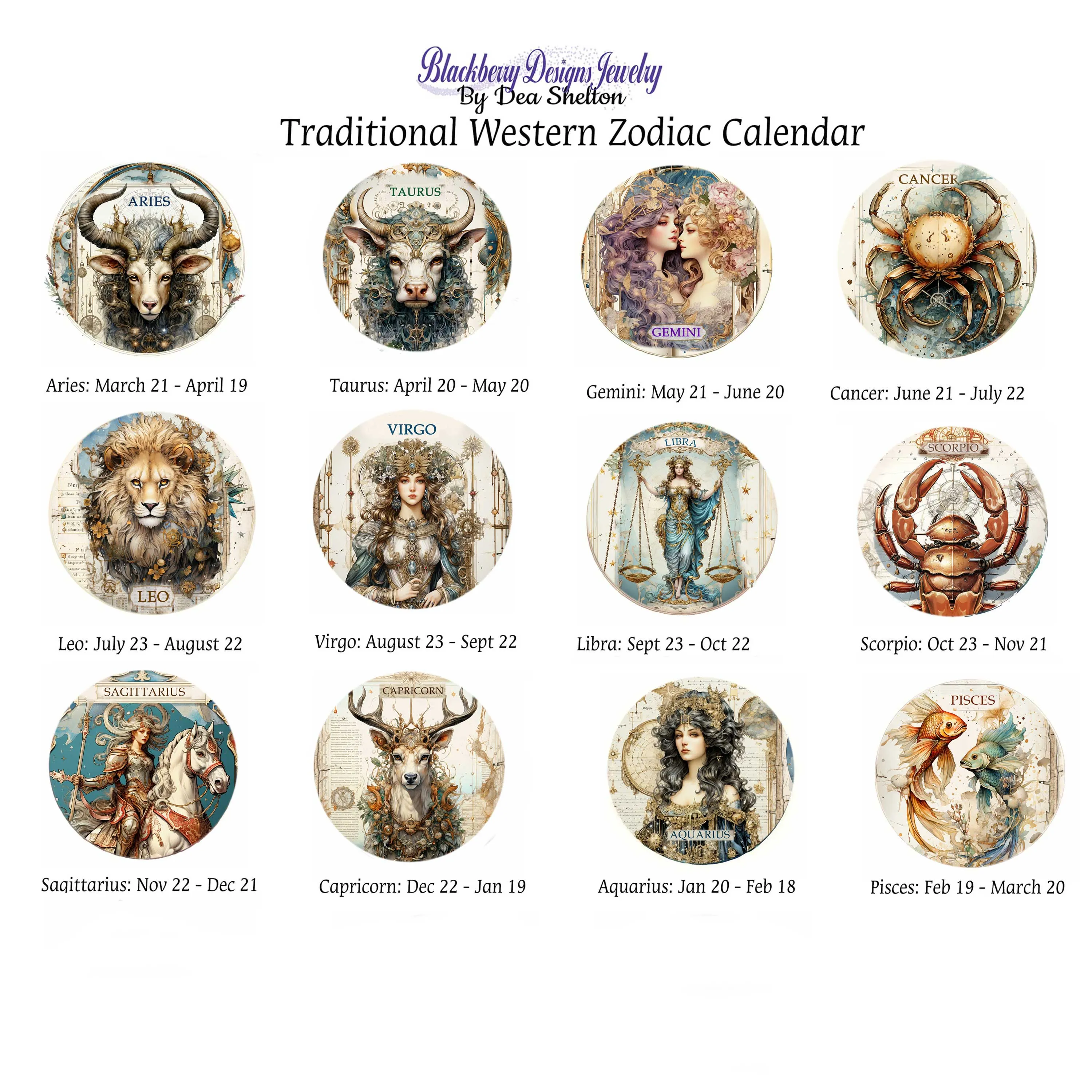 Aries Horoscope Necklace