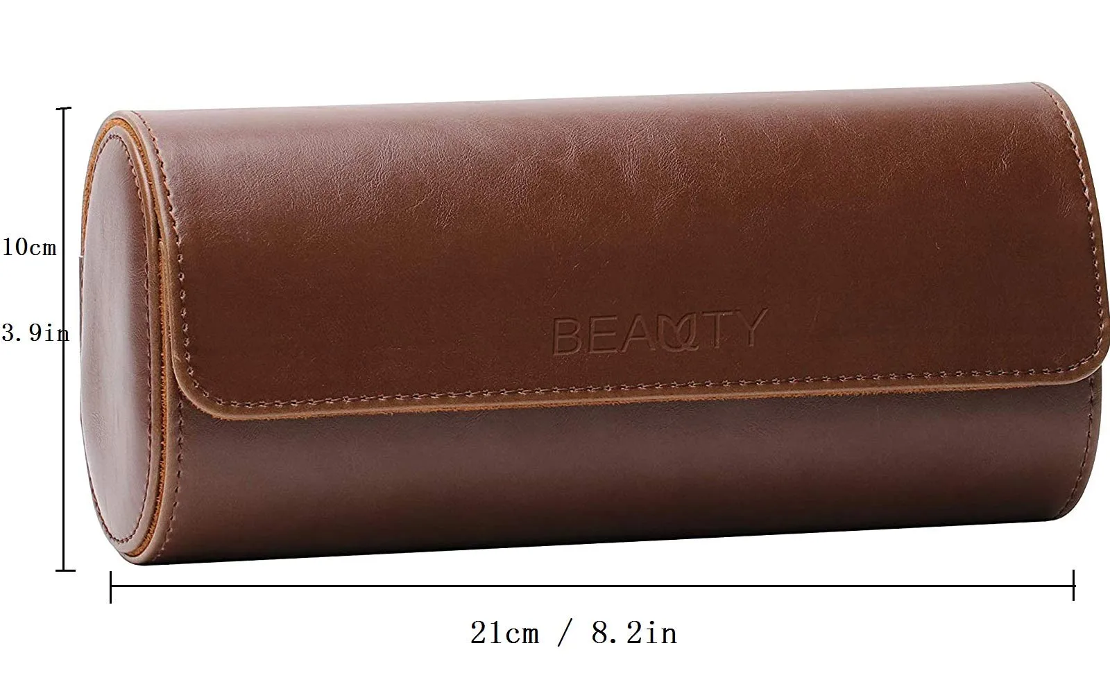 beautgreen Watch Roll Travel Case - Handmade Leather Watch Rolls Box for Man - Travel Watch Roll with Velvet to Protection - Watch Roll Organizer to Home Secure Storage