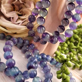 Blue & Purple Fluorite Bracelet (AAA Grade) for Third Eye Activation & Psychic Clarity