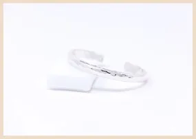 Bold Wanderlust Hammered Sterling Silver Bangle Cuff Bracelet
