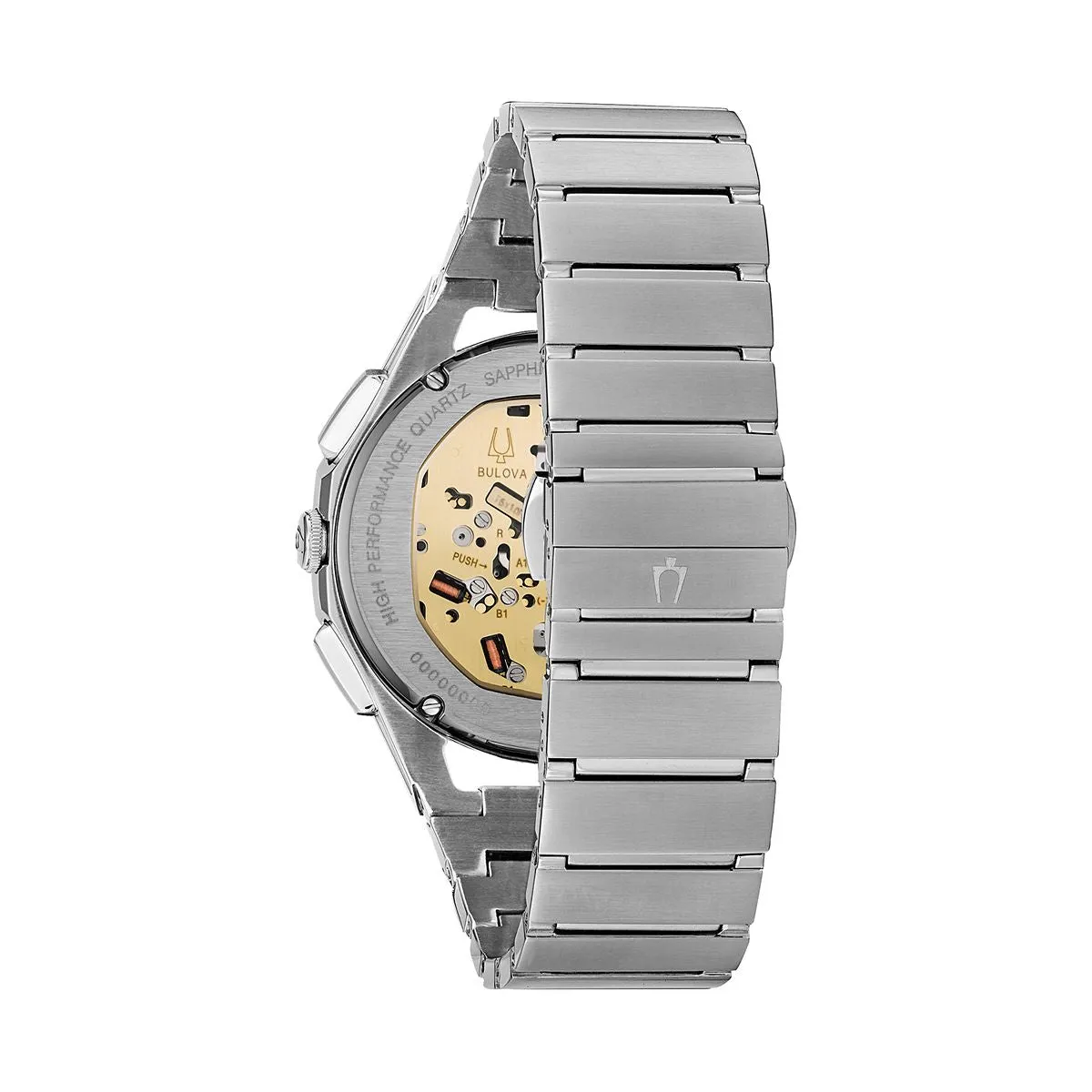 Bulova 96A205 Curv Chronograph Stainless Steel Strap Men Watches