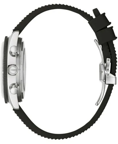 Bulova 98A252 Chronograph Archive Surfboard Black Silicone Strap Men Watches
