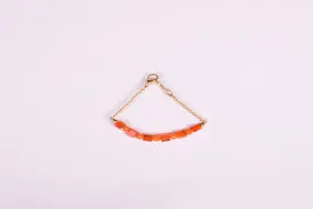 Carnelian Square Chipped Bracelet