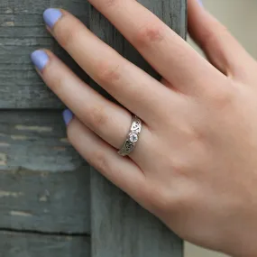 Celtic Knotwork Diamond Solitaire Ring in Platinum