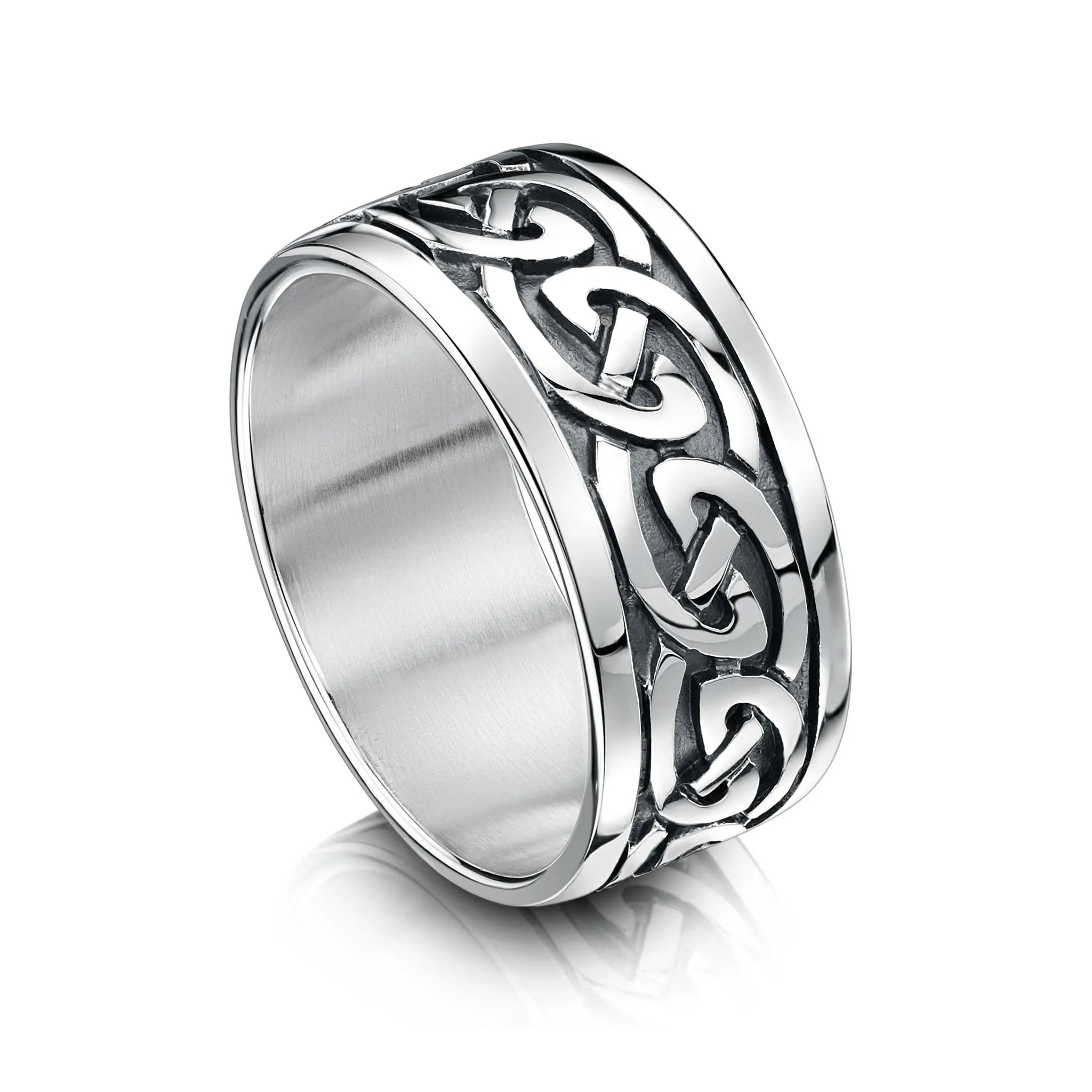 Celtic Knotwork Dress Ring in Sterling Silver