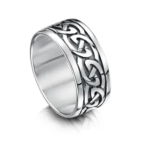 Celtic Knotwork Dress Ring in Sterling Silver