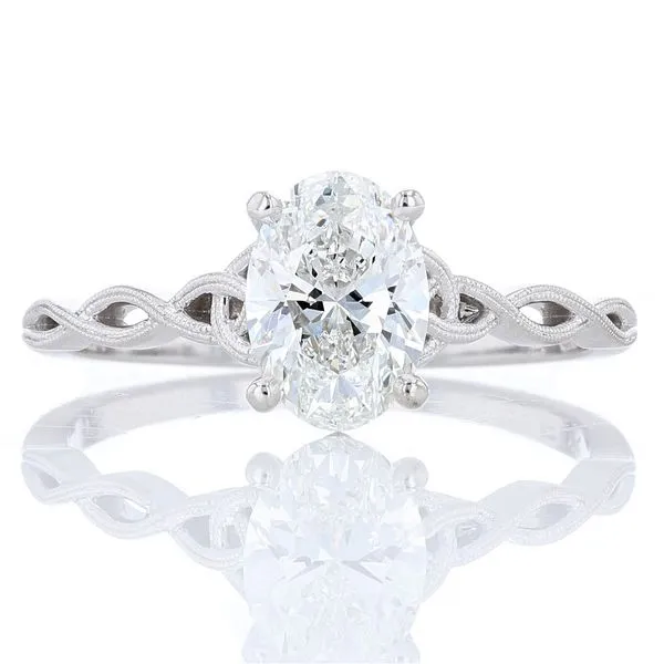 Celtic Oval Solitaire Engagement Ring