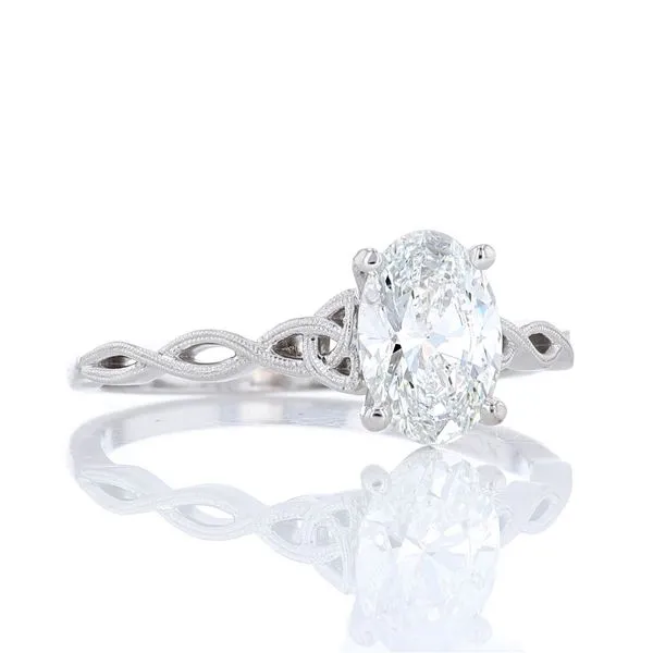 Celtic Oval Solitaire Engagement Ring