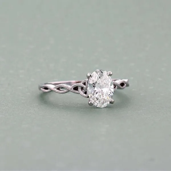 Celtic Oval Solitaire Engagement Ring