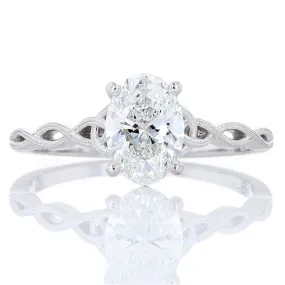 Celtic Oval Solitaire Engagement Ring