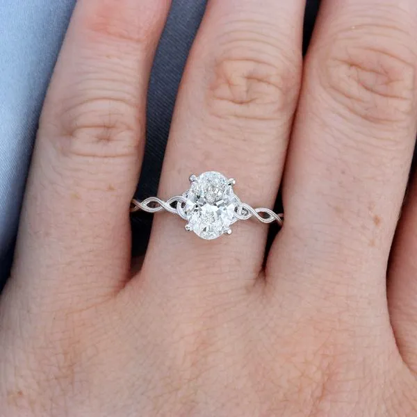 Celtic Oval Solitaire Engagement Ring