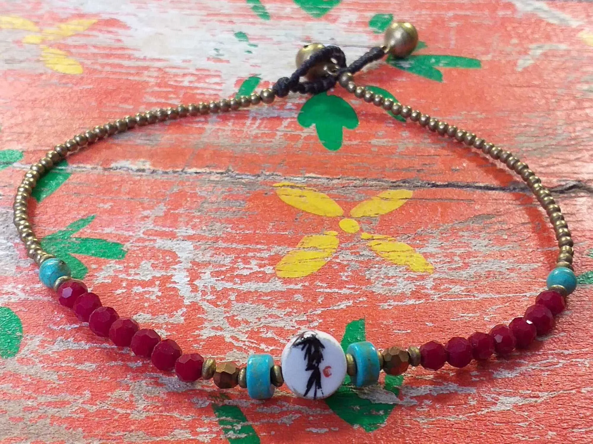 Ceramic Bead Anklet