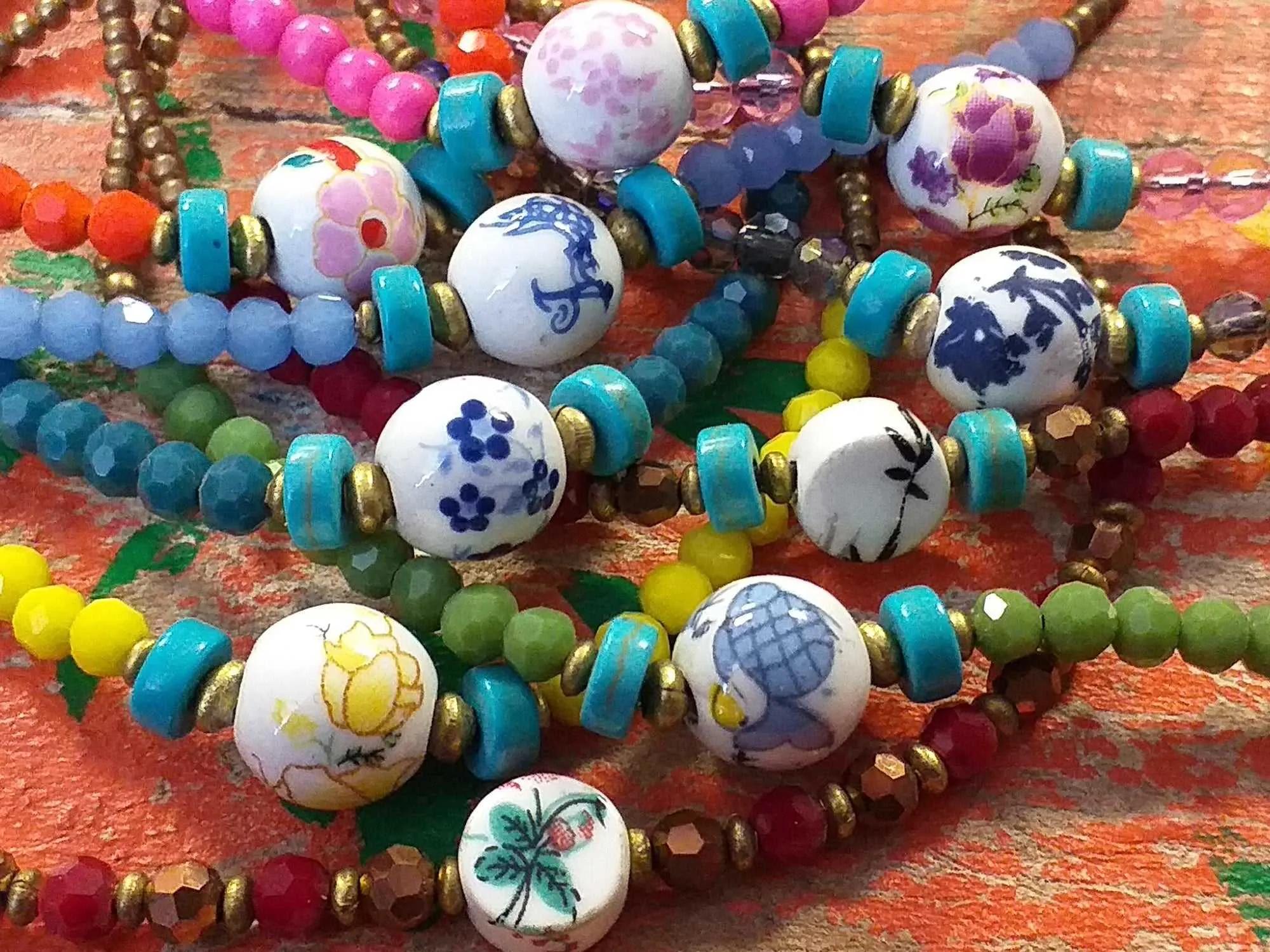 Ceramic Bead Anklet