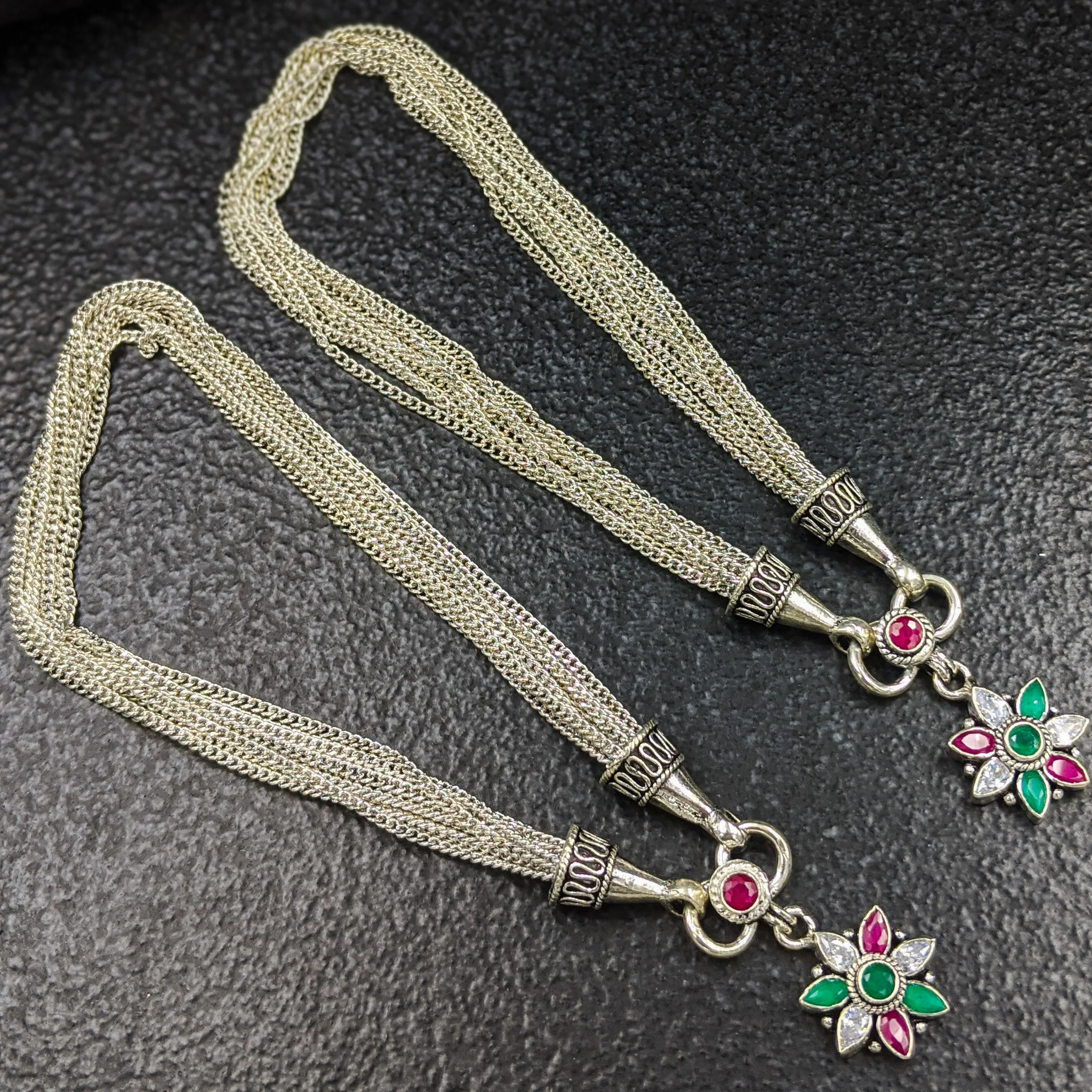 Chain Flower Anklets