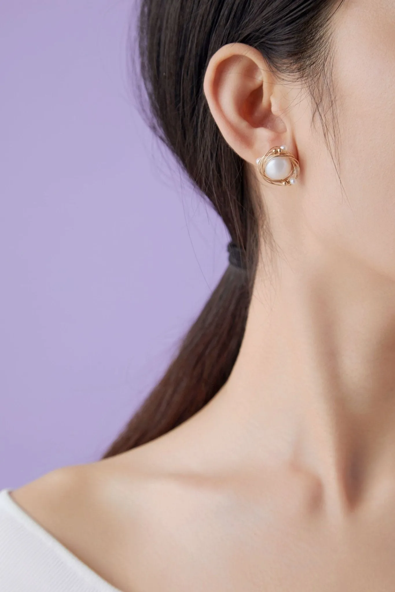 Classic Filigree Series Track Ear Studs Ear Clips