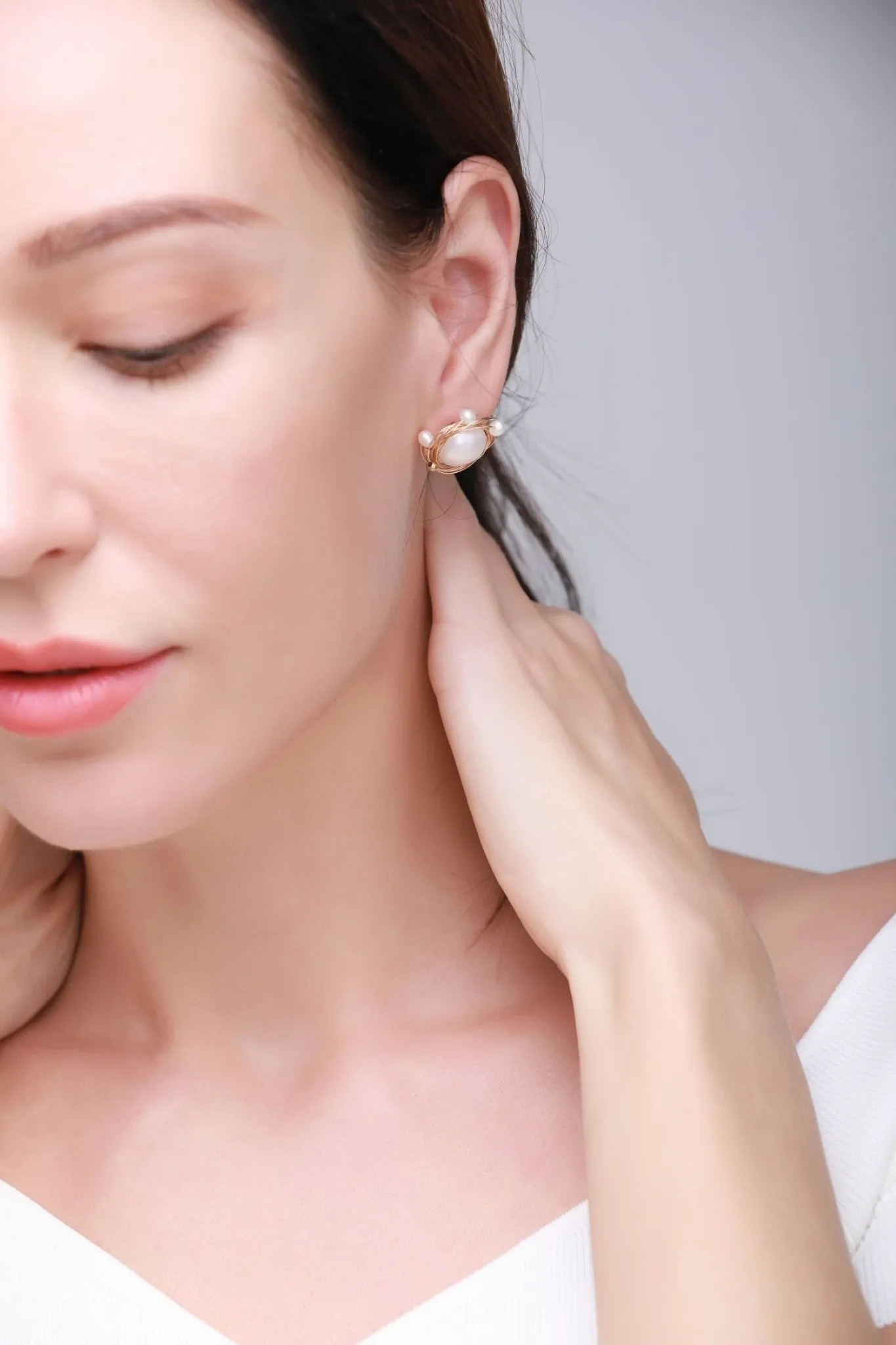 Classic Filigree Series Track Ear Studs Ear Clips