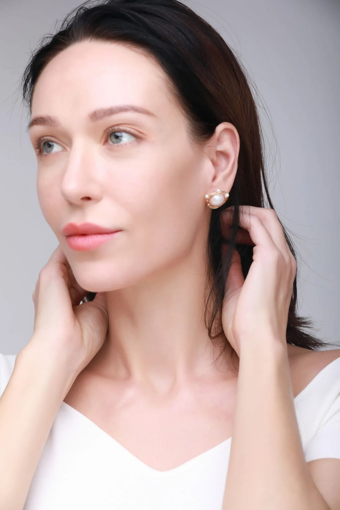 Classic Filigree Series Track Ear Studs Ear Clips