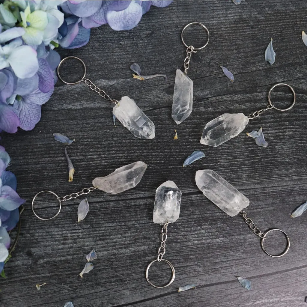 Clear Quartz Keychain