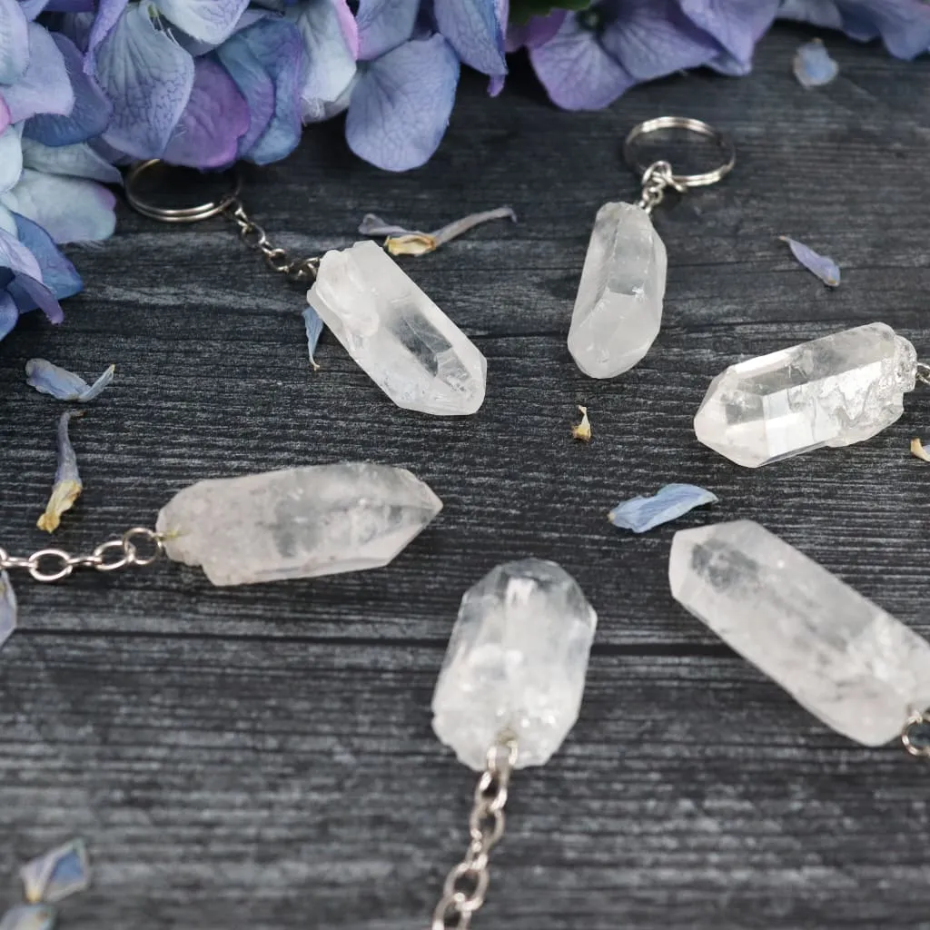 Clear Quartz Keychain