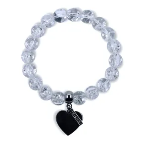 Cracked Quartz Gemstone Charm Bracelet