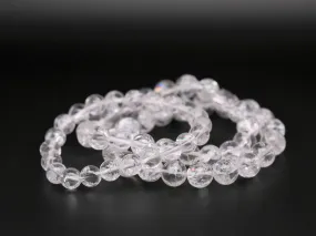 Crackle clear quartz bracelets