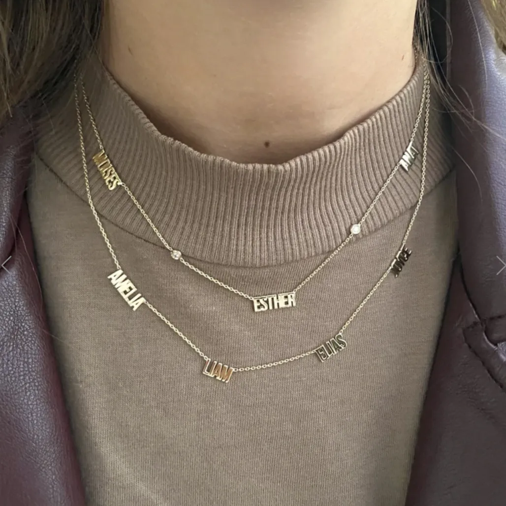 Custom Multiple Names Necklace