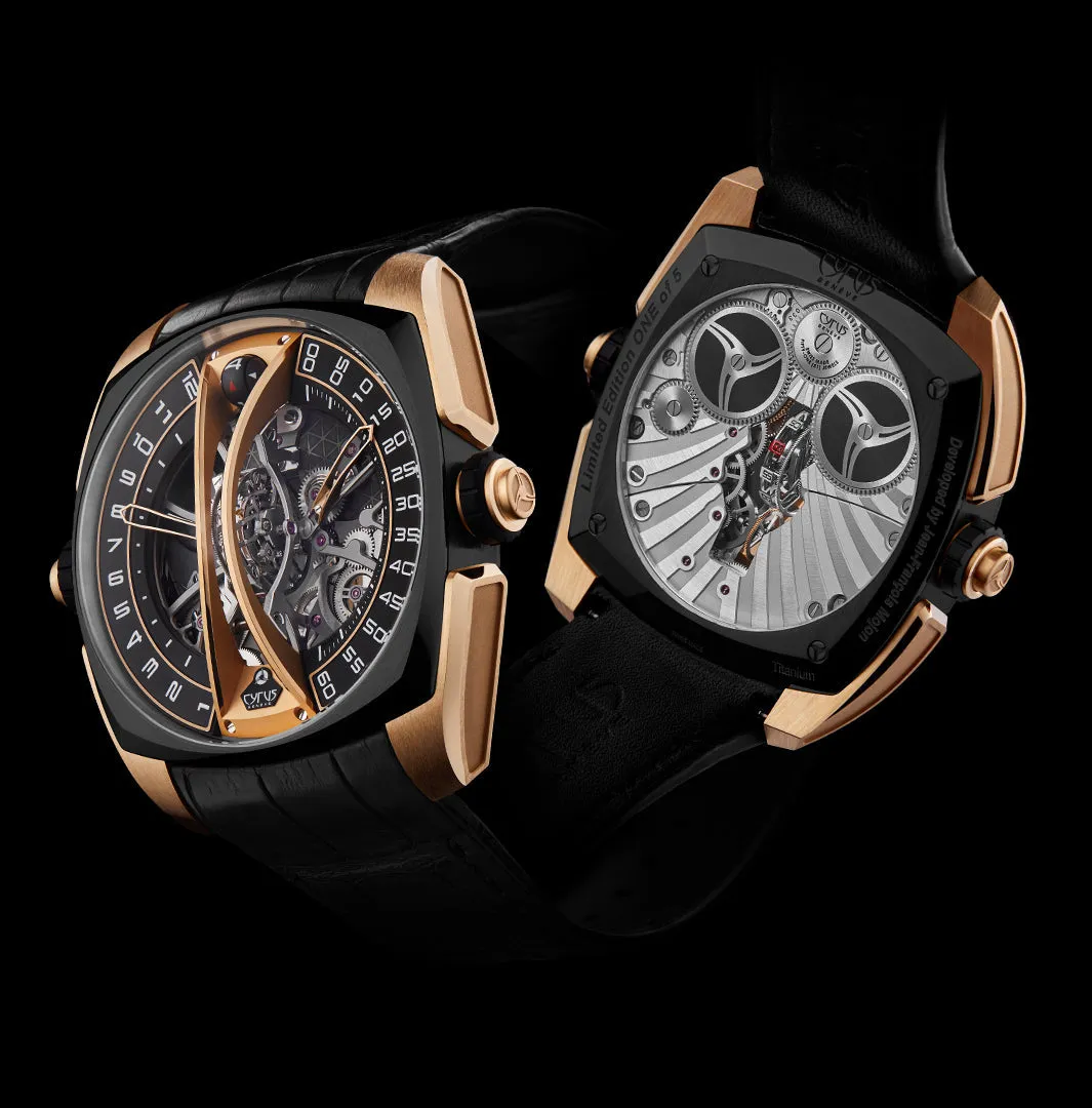 Cyrus Watch Klepcys Vertical Tourbillon Black Rose Gold Limited Edition