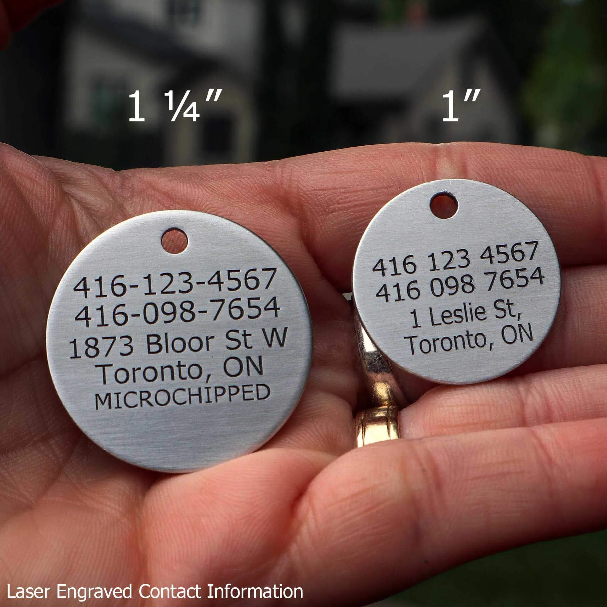 Deeply Engraved Dog Tags - Space Design