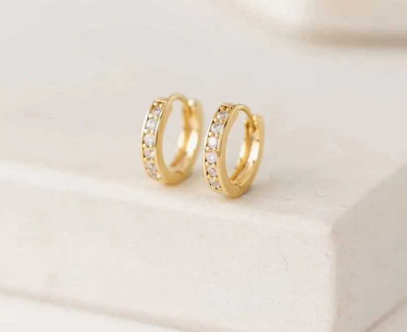 Desi CZ Hoop Earrings