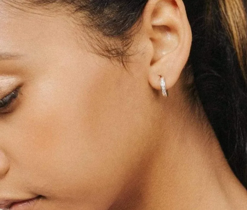 Desi CZ Hoop Earrings