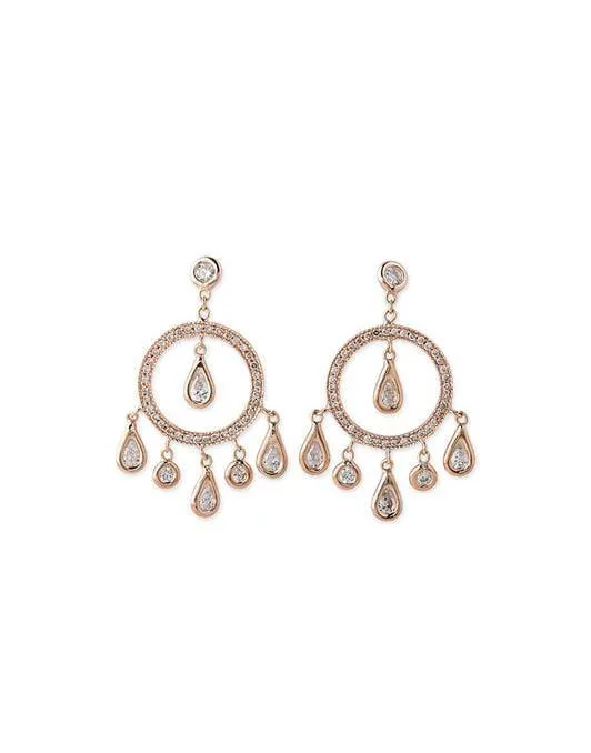 Diamond Teardrop Dreamcatcher Earrings