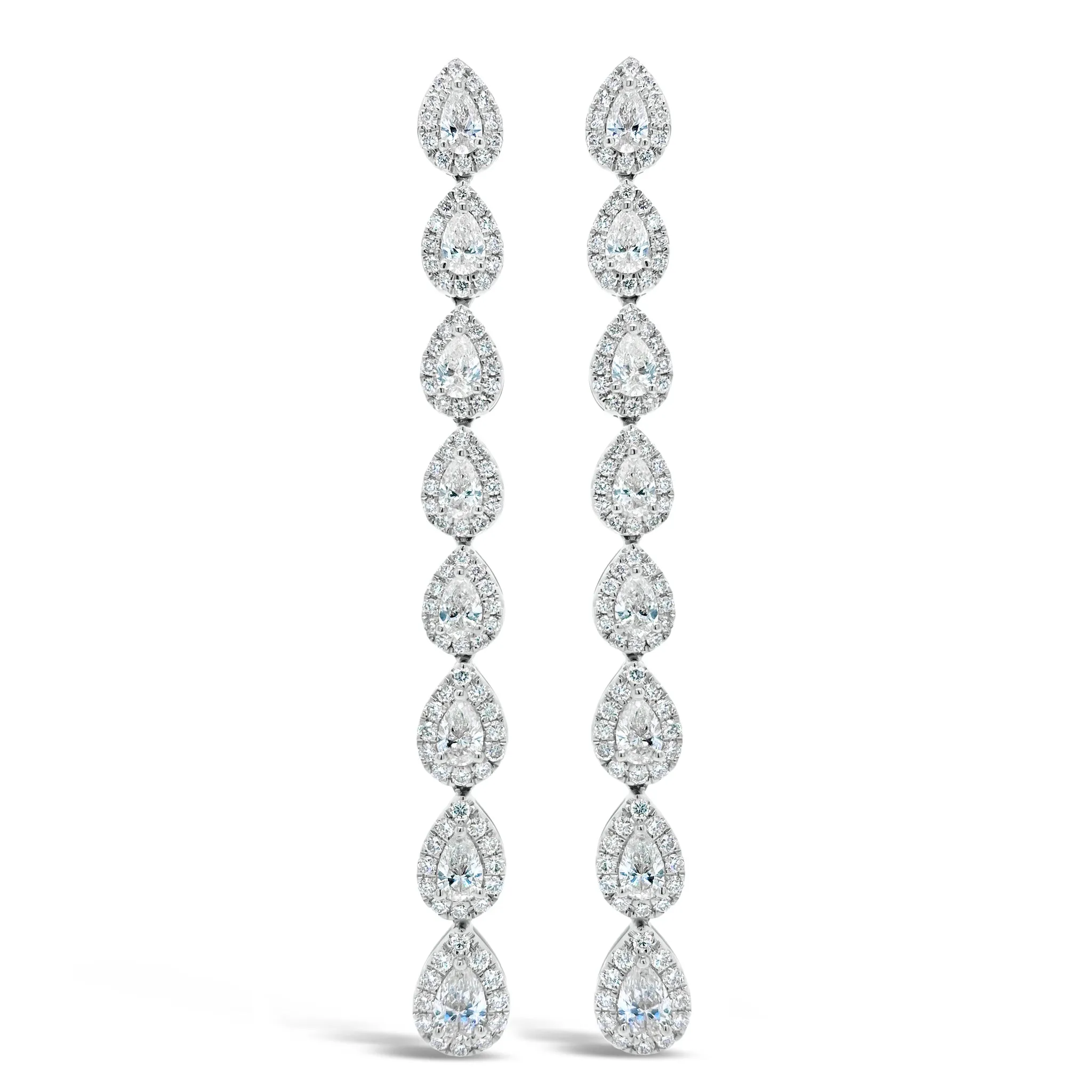 Diamond Teardrop Long Dangle Earrings