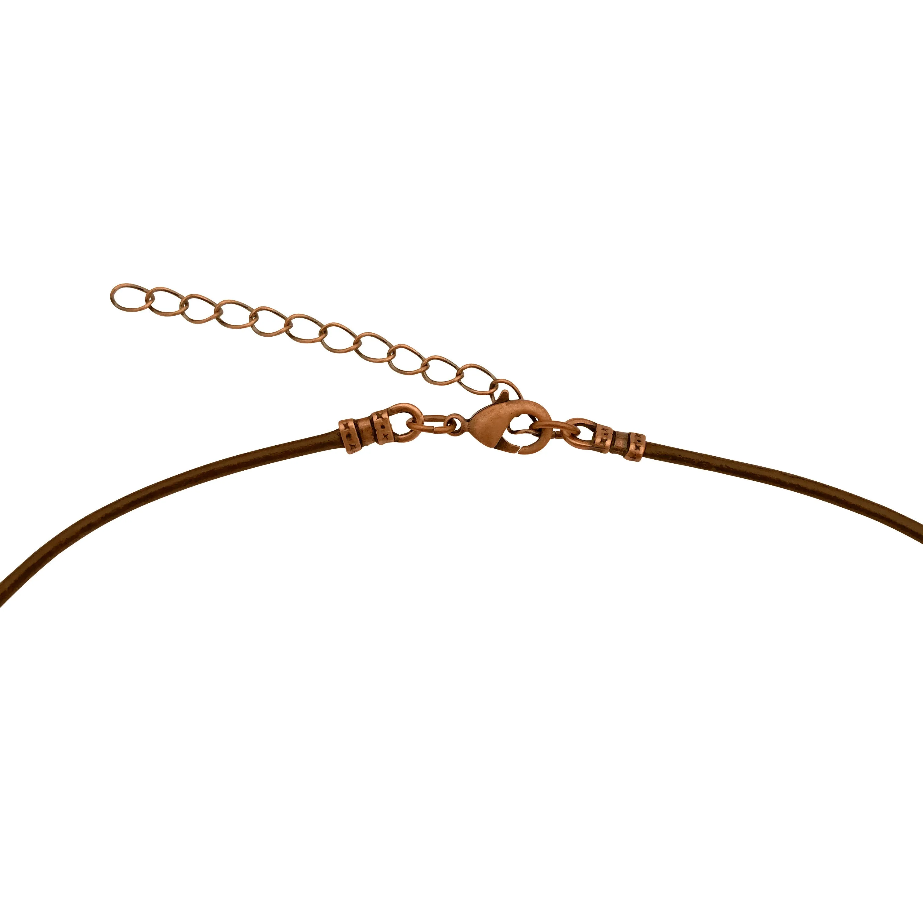 DragonWeave Infinity Knot Charm Necklace and Earring Set, Antique Copper Brown Leather Choker and Leverback Earrings