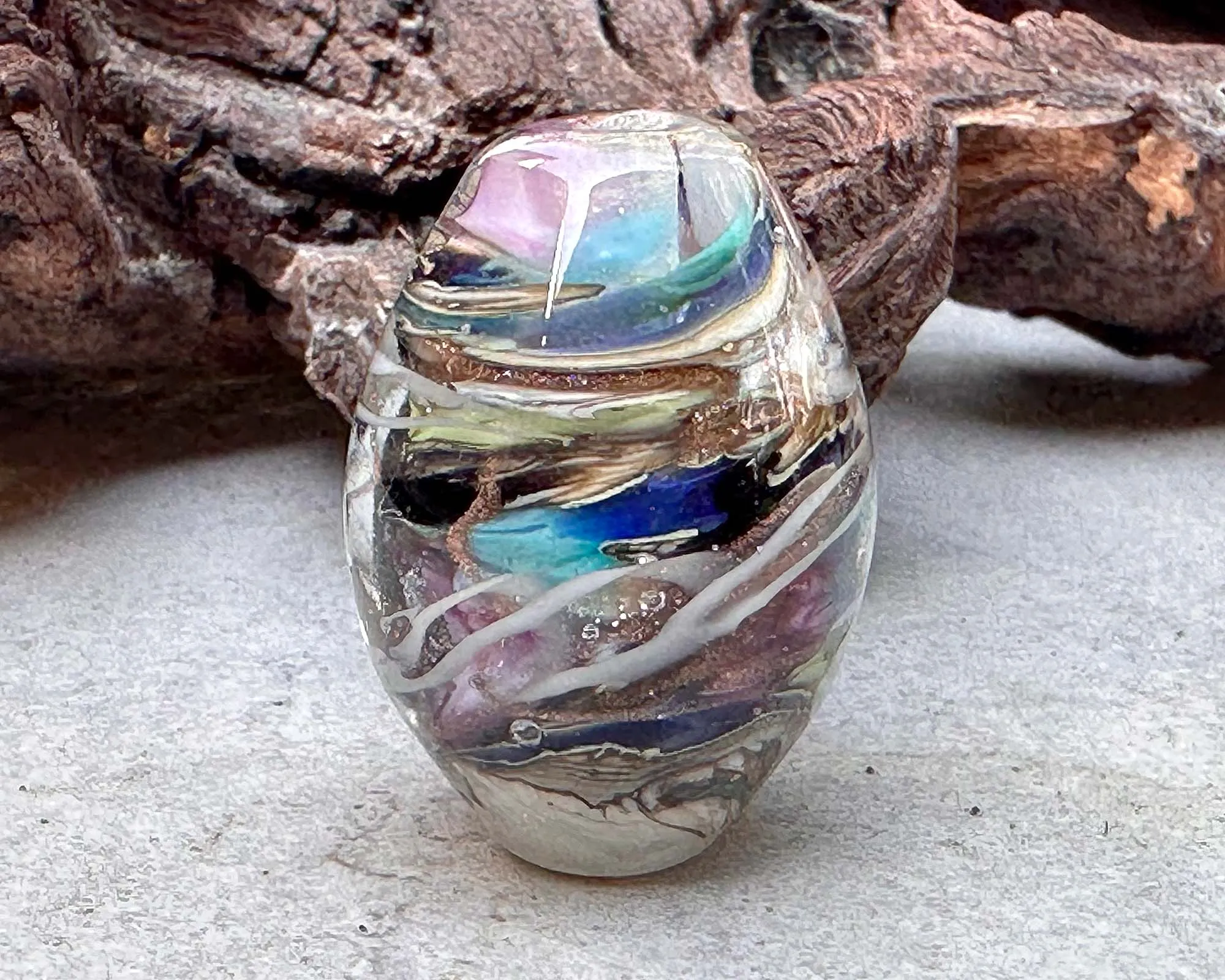 Dreamscape Swirl Lampwork Focal Bead SRA
