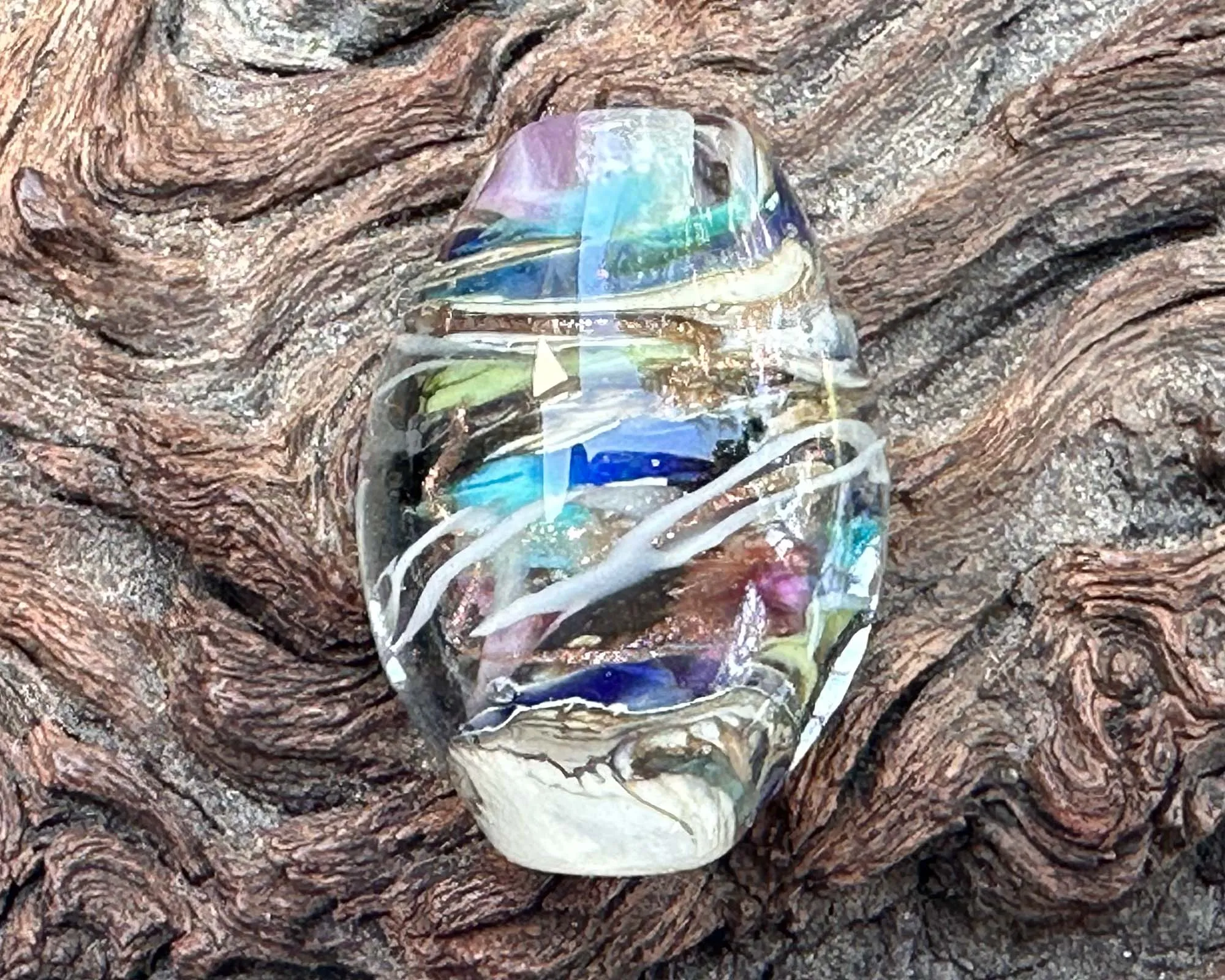 Dreamscape Swirl Lampwork Focal Bead SRA