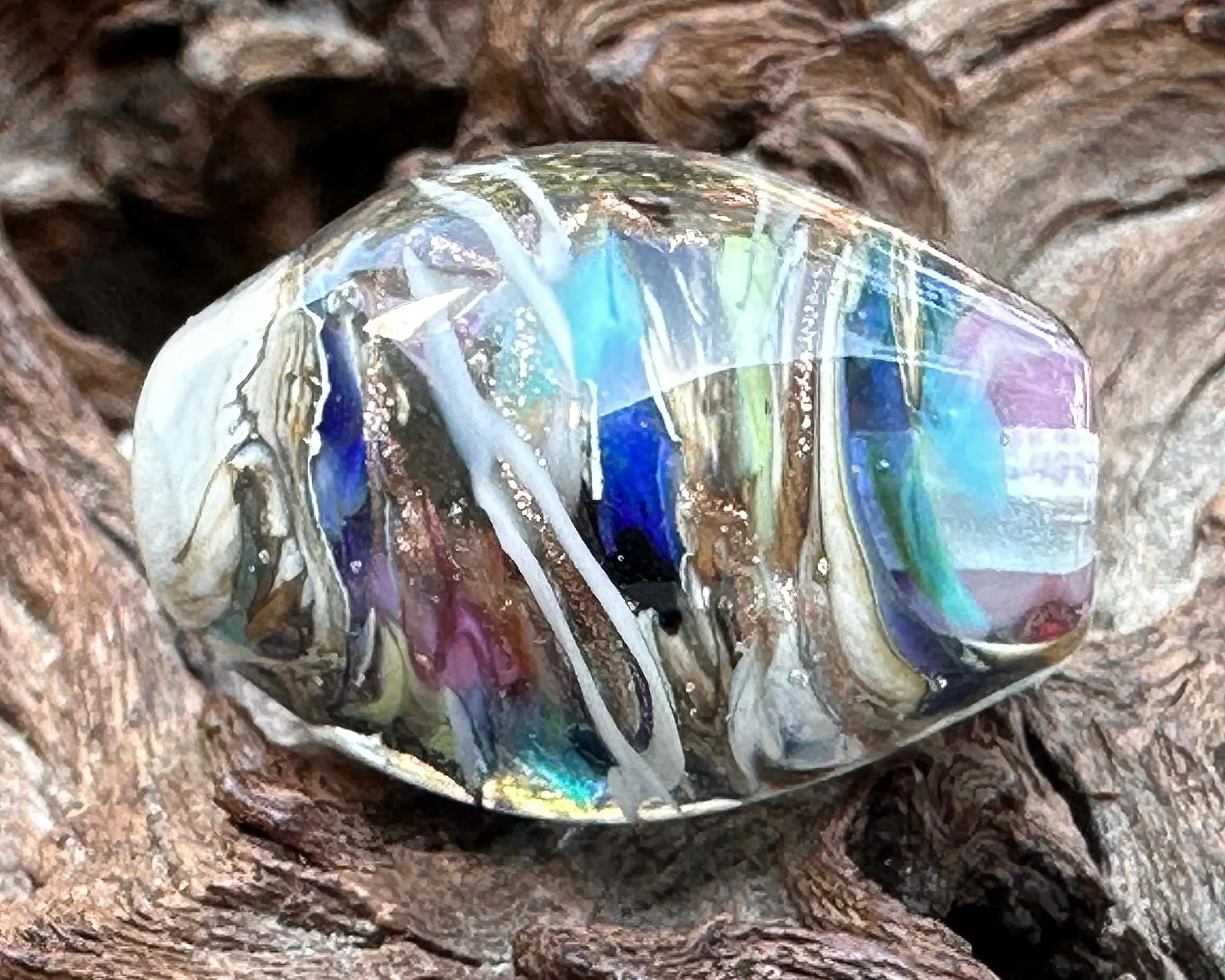 Dreamscape Swirl Lampwork Focal Bead SRA
